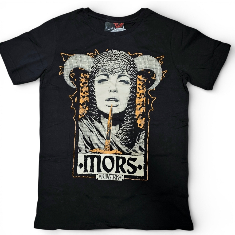 NWT Killstar Mors Graphic Tee Shirt Black Large Goth Occult